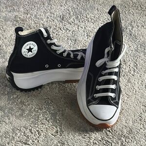 Converse Black and White Platform High-Tops